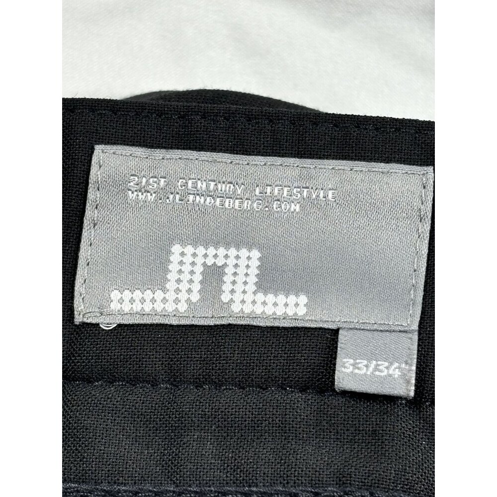 J. Lindeberg Golf Pants 21st Century Lifestyle Black Trousers Men's 33/34 - Picture 3 of 12